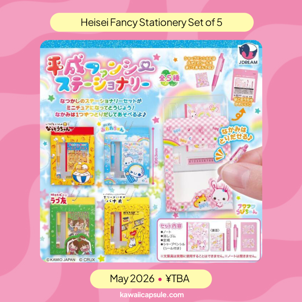 Heisei Fancy Miniature Stationery Keychain Gachapon Collection Featuring Miniature Mechanical Pencils